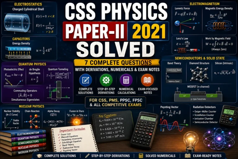 CSS Physics Paper-II 2022 Solved
