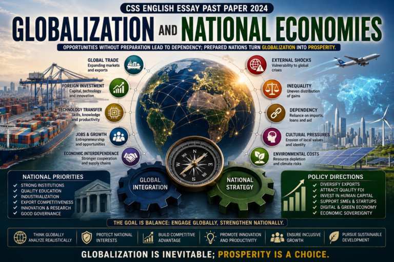 Globalization and National Economies CSS English Essay Past Paper 2024