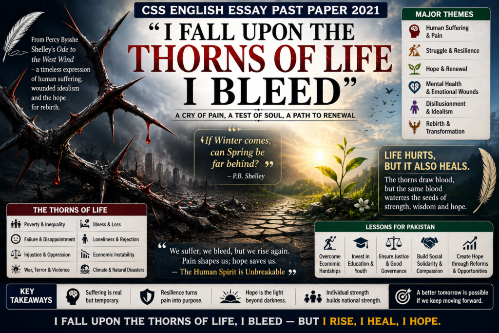 I Fall Upon the Thorns of Life I Bleed CSS Essay 2021