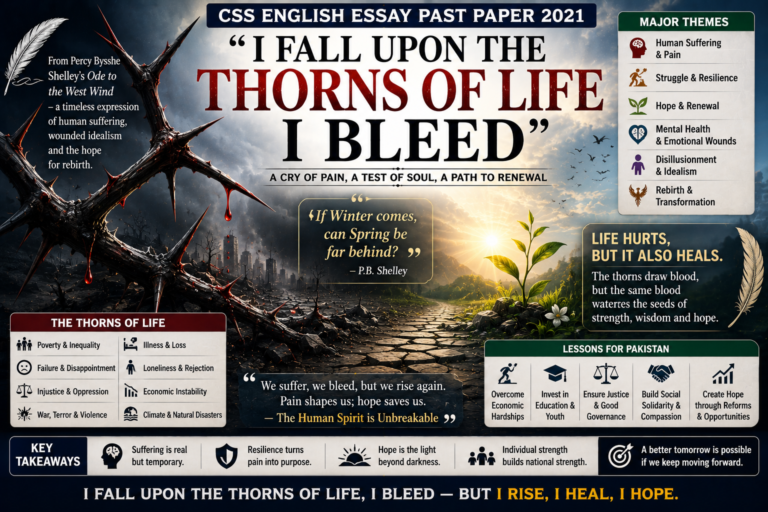 I Fall Upon the Thorns of Life I Bleed CSS Essay 2021