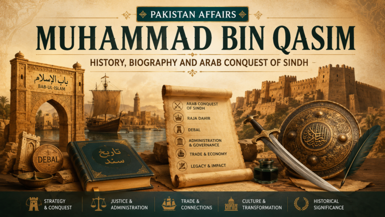 Muhammad Bin Qasim history and Arab conquest of Sindh for Pakistan Affairs